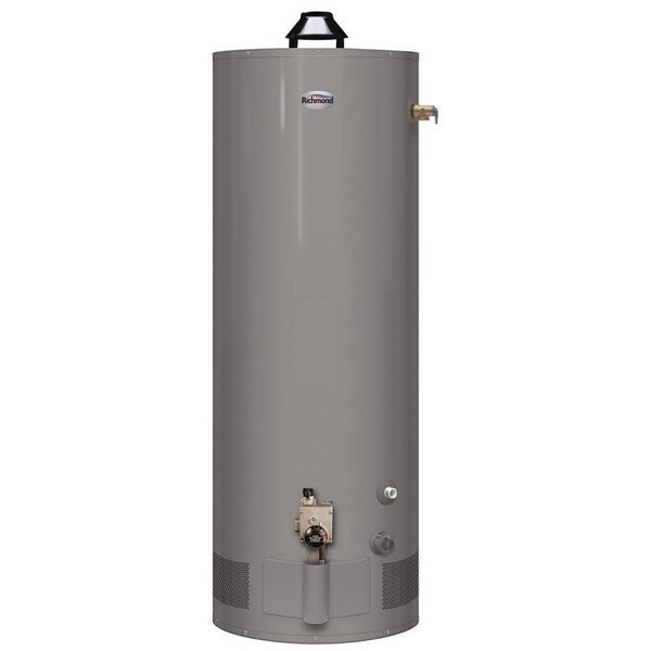 Richmond Essential Series Gas Water Heater, LP, Natural Gas, 40 gal Tank, 57 gph, 059 Energy Efficiency 6V40FT3